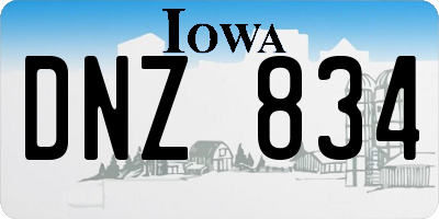 IA license plate DNZ834