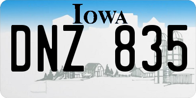 IA license plate DNZ835