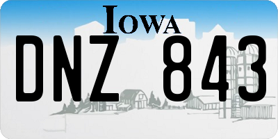 IA license plate DNZ843