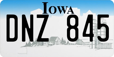 IA license plate DNZ845