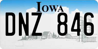 IA license plate DNZ846