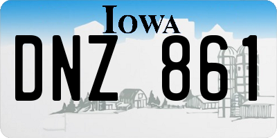 IA license plate DNZ861