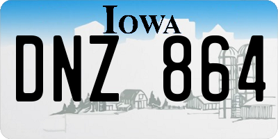 IA license plate DNZ864