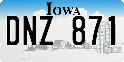 IA license plate DNZ871