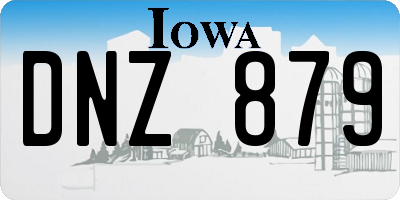 IA license plate DNZ879