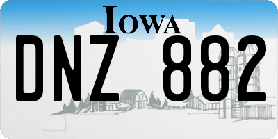 IA license plate DNZ882
