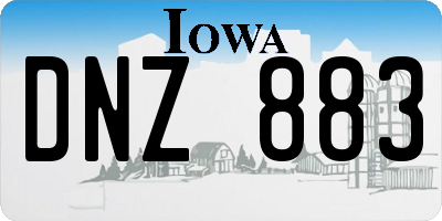 IA license plate DNZ883