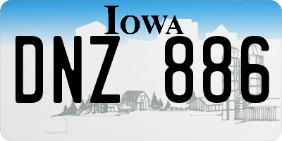 IA license plate DNZ886