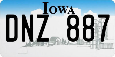 IA license plate DNZ887
