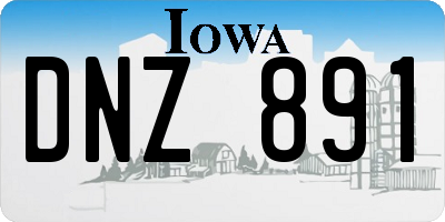 IA license plate DNZ891