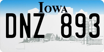 IA license plate DNZ893