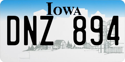 IA license plate DNZ894