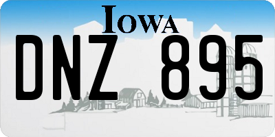 IA license plate DNZ895