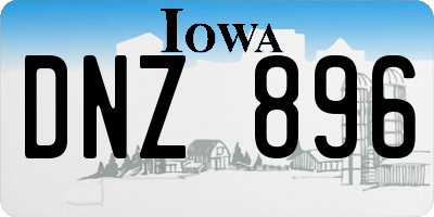 IA license plate DNZ896