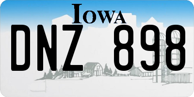 IA license plate DNZ898