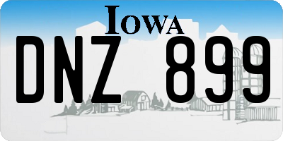 IA license plate DNZ899