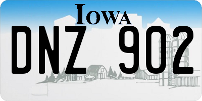 IA license plate DNZ902