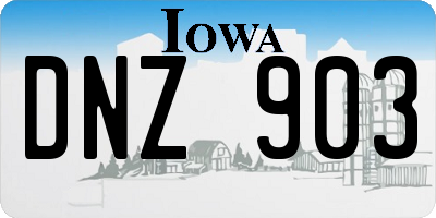 IA license plate DNZ903