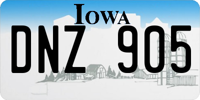 IA license plate DNZ905