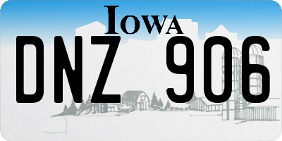 IA license plate DNZ906