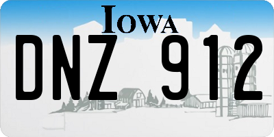 IA license plate DNZ912