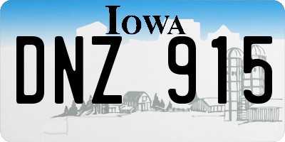 IA license plate DNZ915