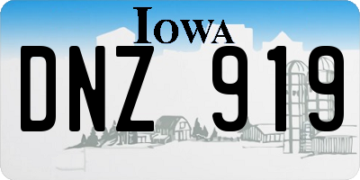 IA license plate DNZ919