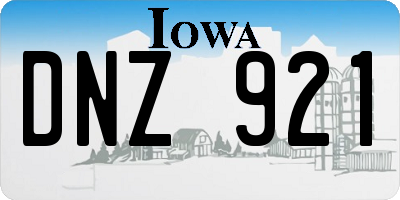 IA license plate DNZ921
