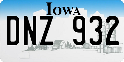 IA license plate DNZ932