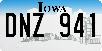 IA license plate DNZ941