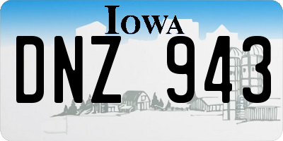 IA license plate DNZ943