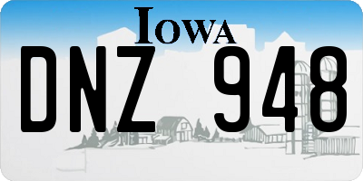 IA license plate DNZ948