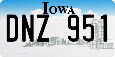 IA license plate DNZ951