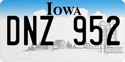 IA license plate DNZ952