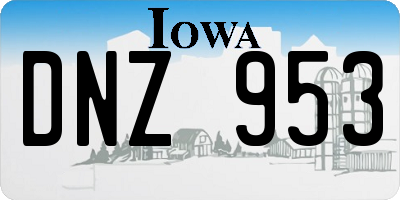 IA license plate DNZ953