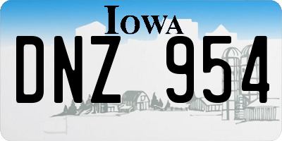 IA license plate DNZ954