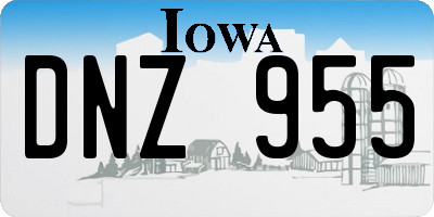 IA license plate DNZ955