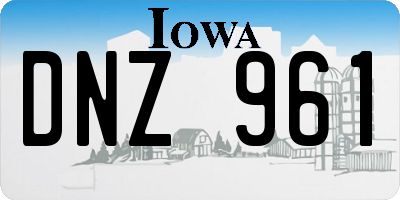 IA license plate DNZ961