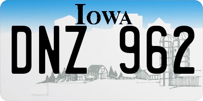 IA license plate DNZ962