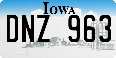 IA license plate DNZ963