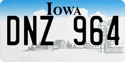IA license plate DNZ964