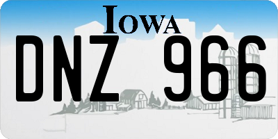 IA license plate DNZ966