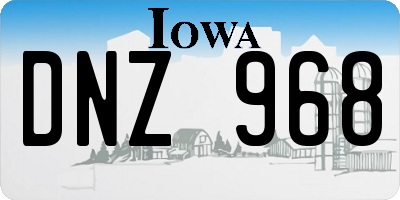 IA license plate DNZ968