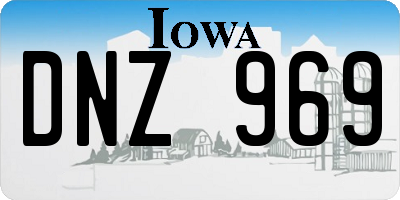 IA license plate DNZ969