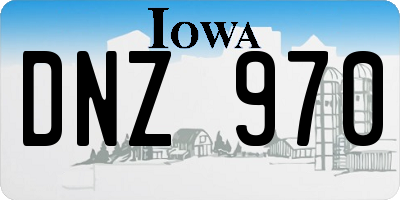 IA license plate DNZ970