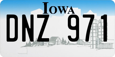 IA license plate DNZ971