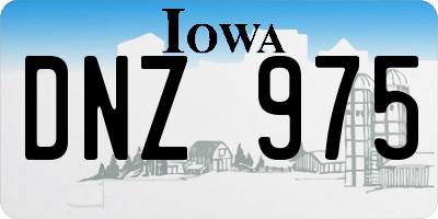 IA license plate DNZ975