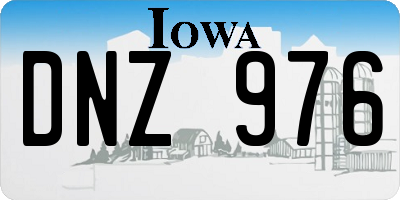 IA license plate DNZ976