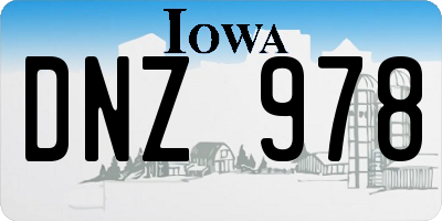 IA license plate DNZ978