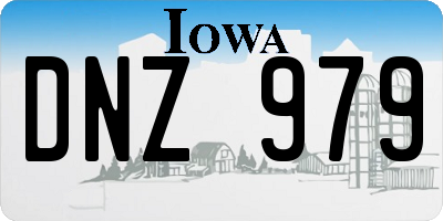 IA license plate DNZ979